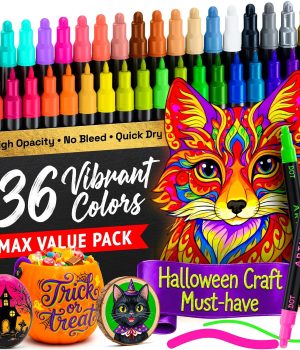 ARTISTRO 36 Multicolor Dual-Tip Acrylic Paint Marker Pens